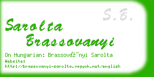 sarolta brassovanyi business card